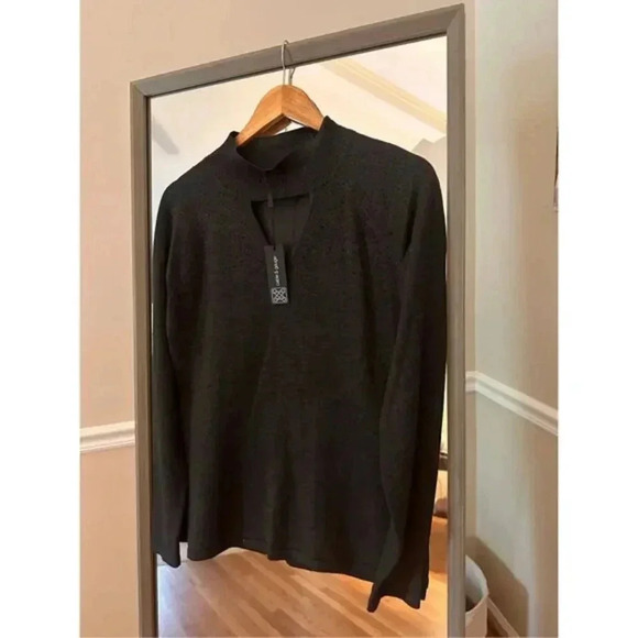 Cable & Gauge Sweaters - Cable & Gauge Metallic Mock Neck Sweater‎ NWT Size Small Gray